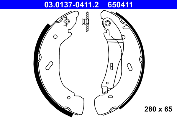 Brake Shoe Set - 03.0137-0411.2 ATE