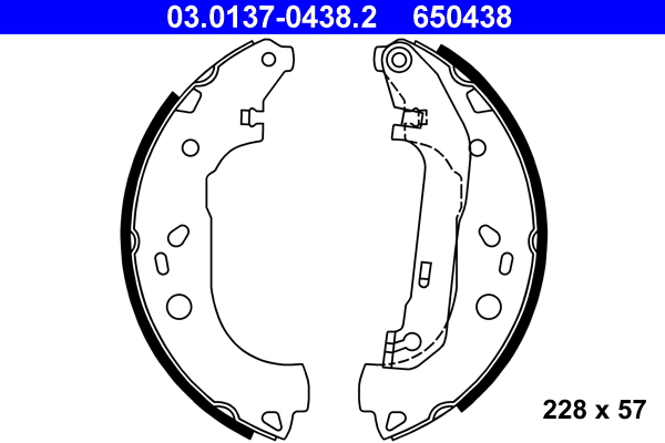 Brake Shoe Set - 03.0137-0438.2 ATE