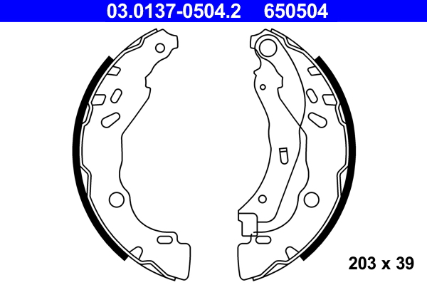 Brake Shoe Set - 03.0137-0504.2 ATE