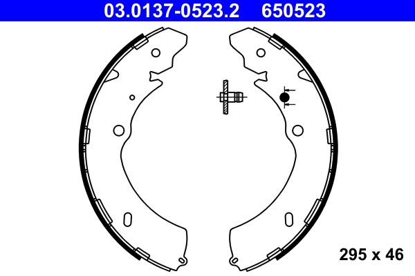 Brake Shoe Set - 03.0137-0523.2 ATE