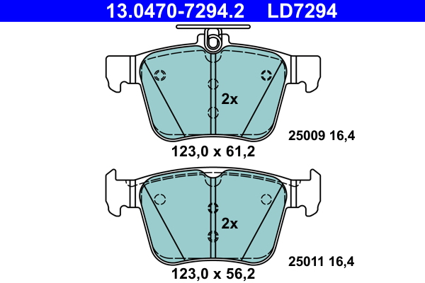 Kit pastiglie freno, Freno a disco - 13.0470-7294.2 ATE