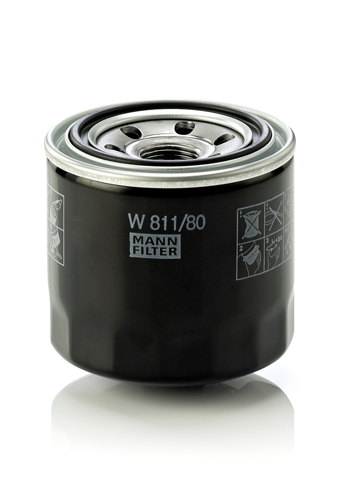 alyvos filtras - W 811/80 MANN-FILTER