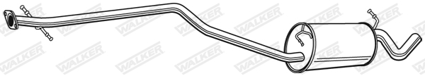 Средний глушитель выхлопных газов - 22656 WALKER