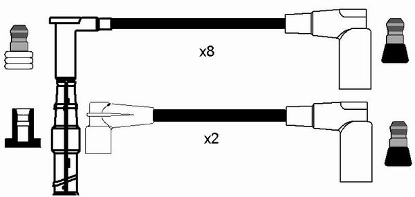 Комплект проводов зажигания - 0748 NGK