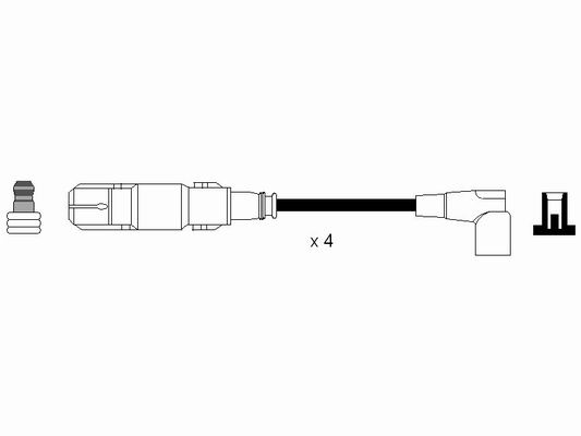 Комплект проводов зажигания - 7303 NGK