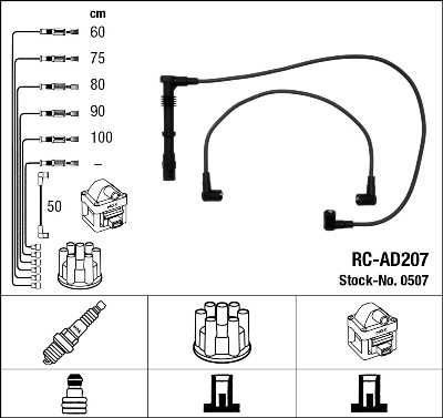 Kit cavi accensione - 0507 NGK