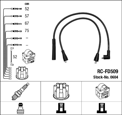Ignition Cable Kit - 0604 NGK