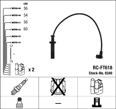 Kit cavi accensione - 8248 NGK