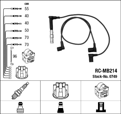 Ignition Cable Kit - 0749 NGK