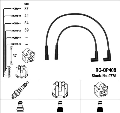 Kit cavi accensione - 0778 NGK
