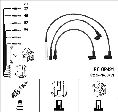 Kit cavi accensione - 0791 NGK