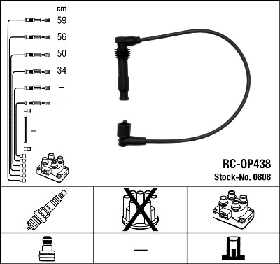 uždegimo laido komplektas - 0808 NGK