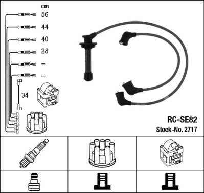 Ignition Cable Kit - 2717 NGK