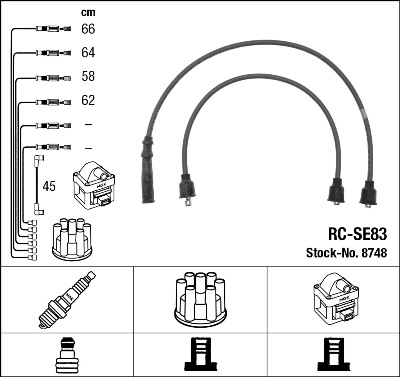 Ignition Cable Kit - 8748 NGK