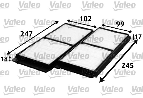 Filtro, Aria abitacolo - 715642 VALEO