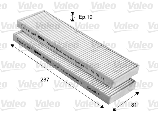 Filter, interior air - 715662 VALEO