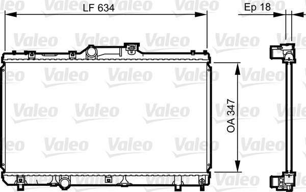 Radiator, engine cooling - 731441 VALEO