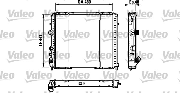 Radiator, engine cooling - 732072 VALEO