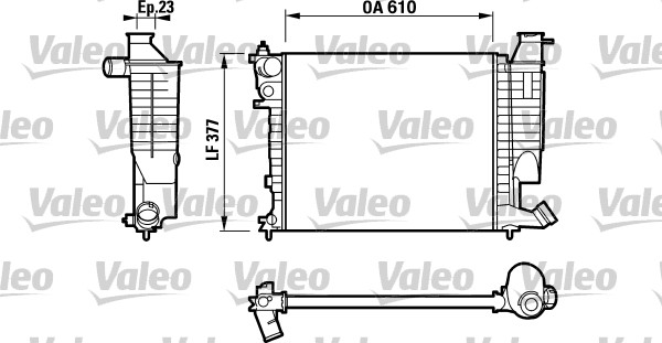 Radiator, engine cooling - 732535 VALEO