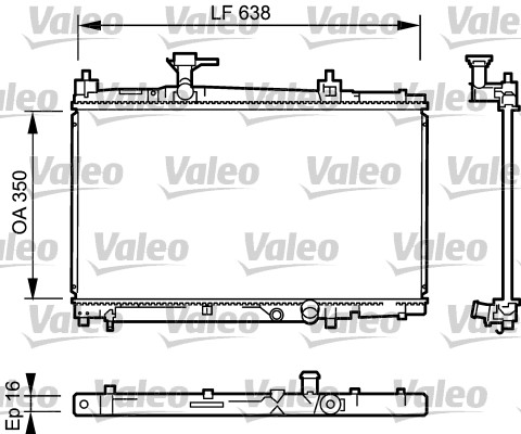 Radiator, engine cooling - 734842 VALEO