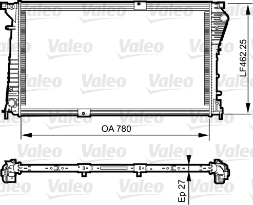 Radiatore, Raffreddamento motore - 734931 VALEO