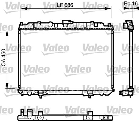 Radiatore, Raffreddamento motore - 735064 VALEO