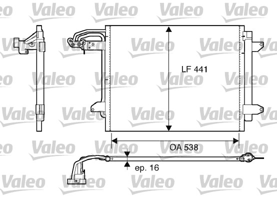 Конденсатор, кондиционер - 817806 VALEO