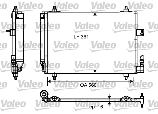 Конденсатор, кондиционер - 817824 VALEO