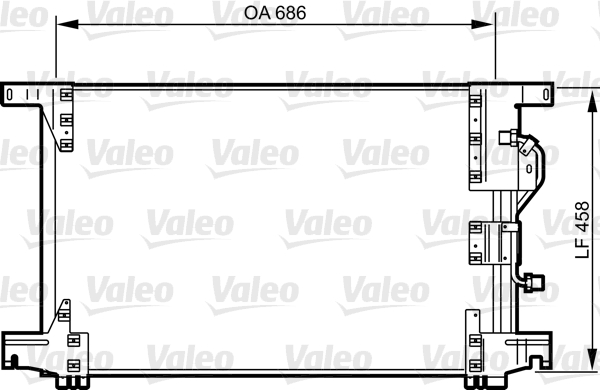 Condenser, air conditioning - 818034 VALEO