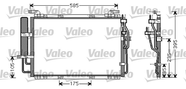 Конденсатор, кондиционер - 818075 VALEO