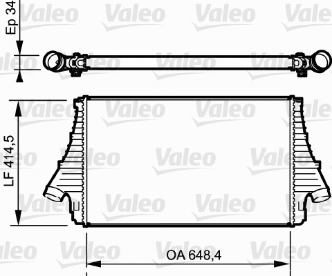 Intercooler, charger - 818722 VALEO