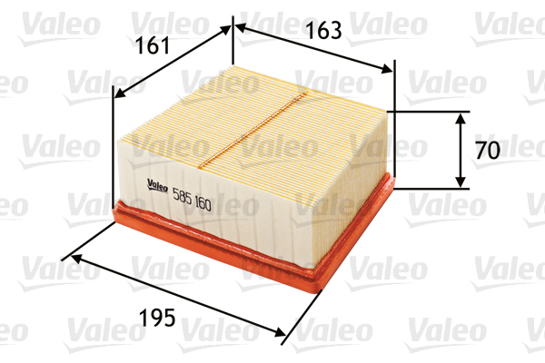 Filtro aria - 585160 VALEO