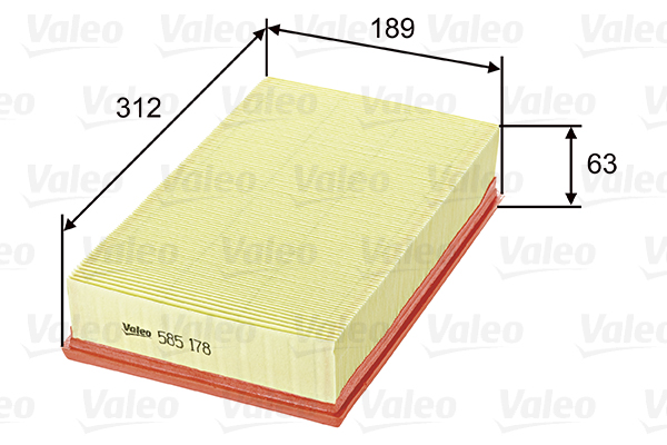 Filtro aria - 585178 VALEO