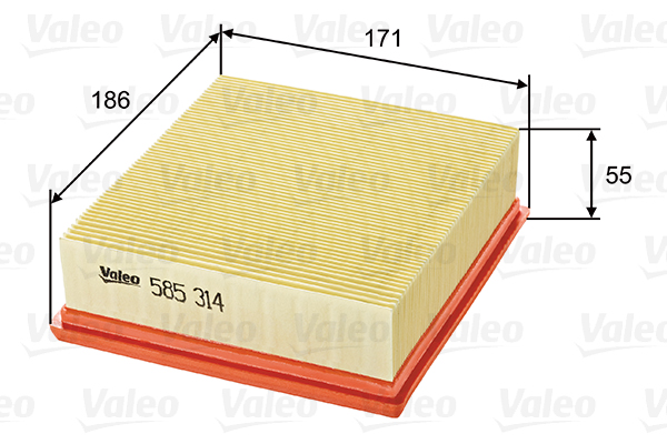 Filtro aria - 585314 VALEO