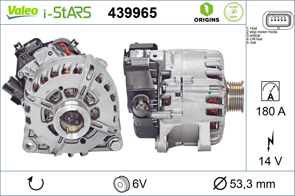 Alternator, starter - 439965 VALEO