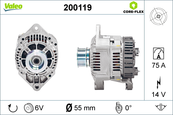 Alternator - 200119 VALEO