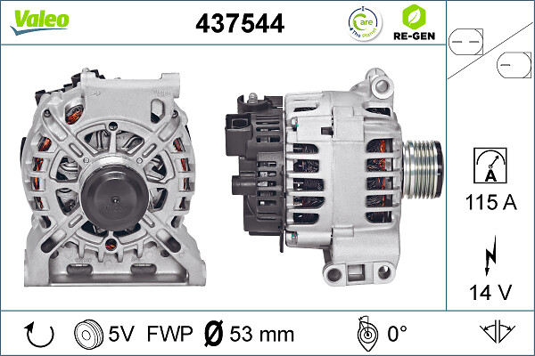 kintamosios srovės generatorius - 437544 VALEO