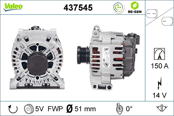 Generator - 437545 VALEO