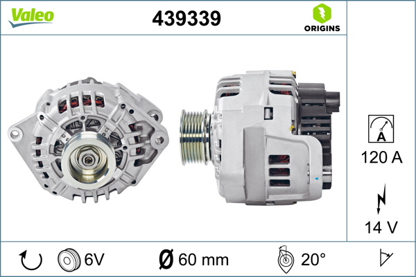 Генератор - 439339 VALEO