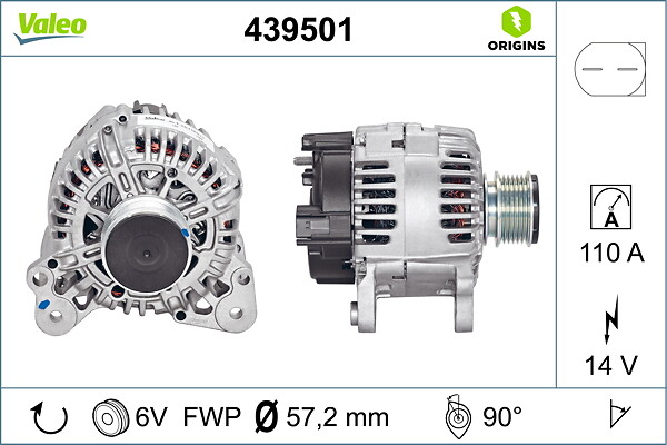 Alternator - 439501 VALEO