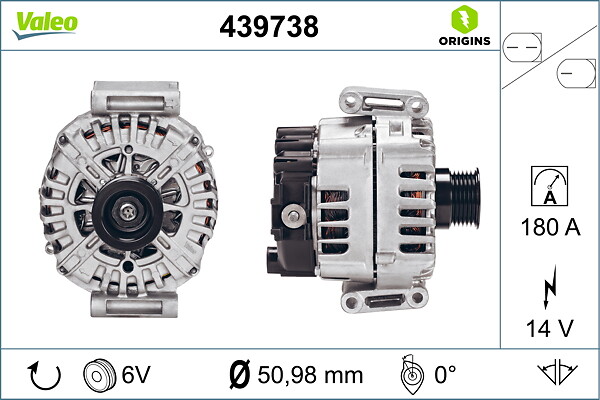 Alternator - 439738 VALEO