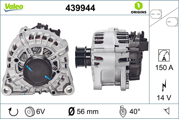 kintamosios srovės generatorius - 439944 VALEO
