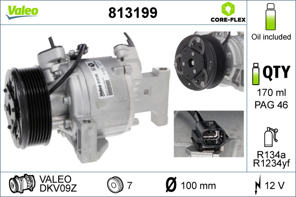 Компрессор, кондиционер - 813199 VALEO