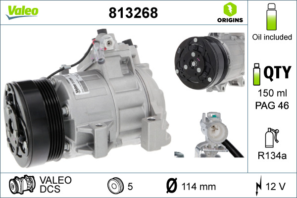 Компрессор, кондиционер - 813268 VALEO