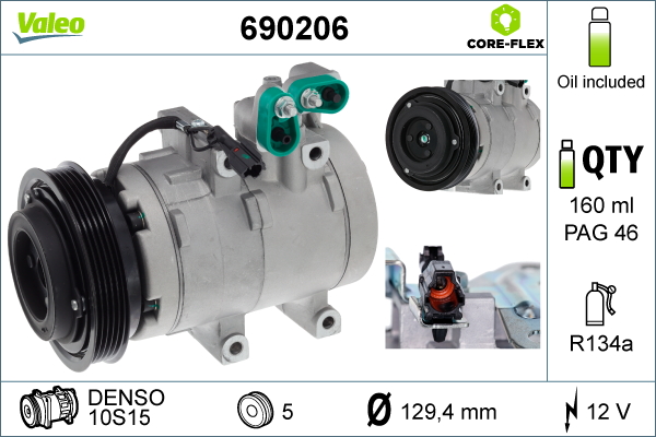 Kompressor, Klimaanlage - 690206 VALEO