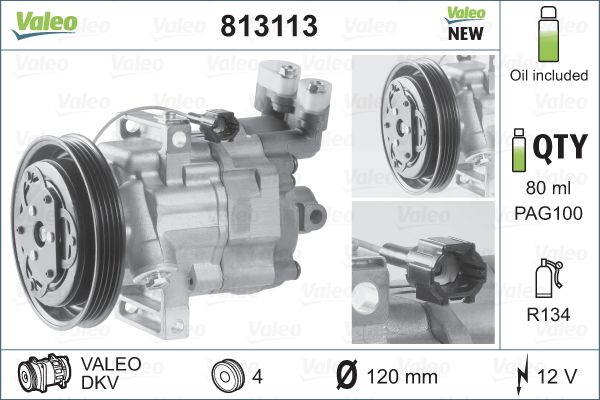 Компрессор, кондиционер - 813113 VALEO