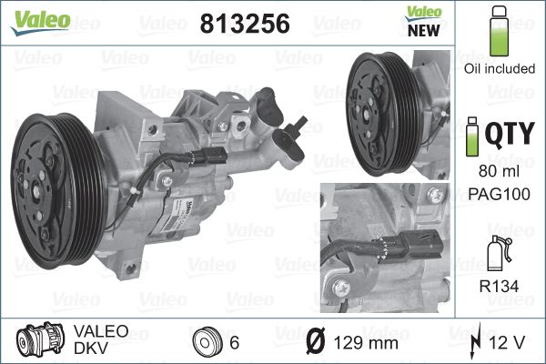 Компрессор, кондиционер - 813256 VALEO