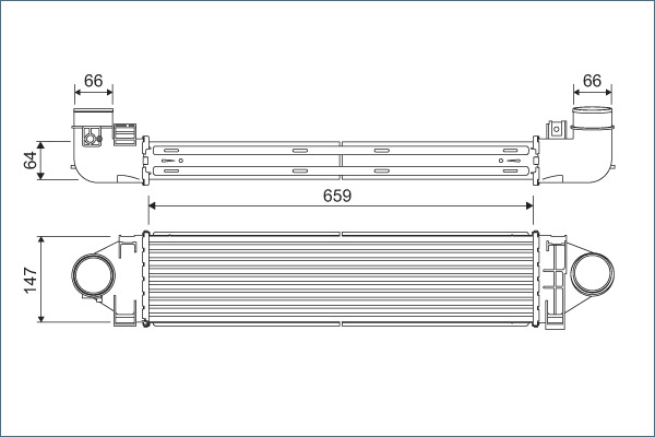 Intercooler, charger - 822926 VALEO