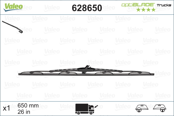 Spazzola tergi - 628650 VALEO