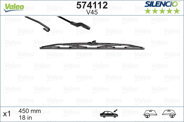 Щетка стеклоочистителя - 574112 VALEO